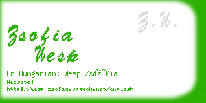 zsofia wesp business card